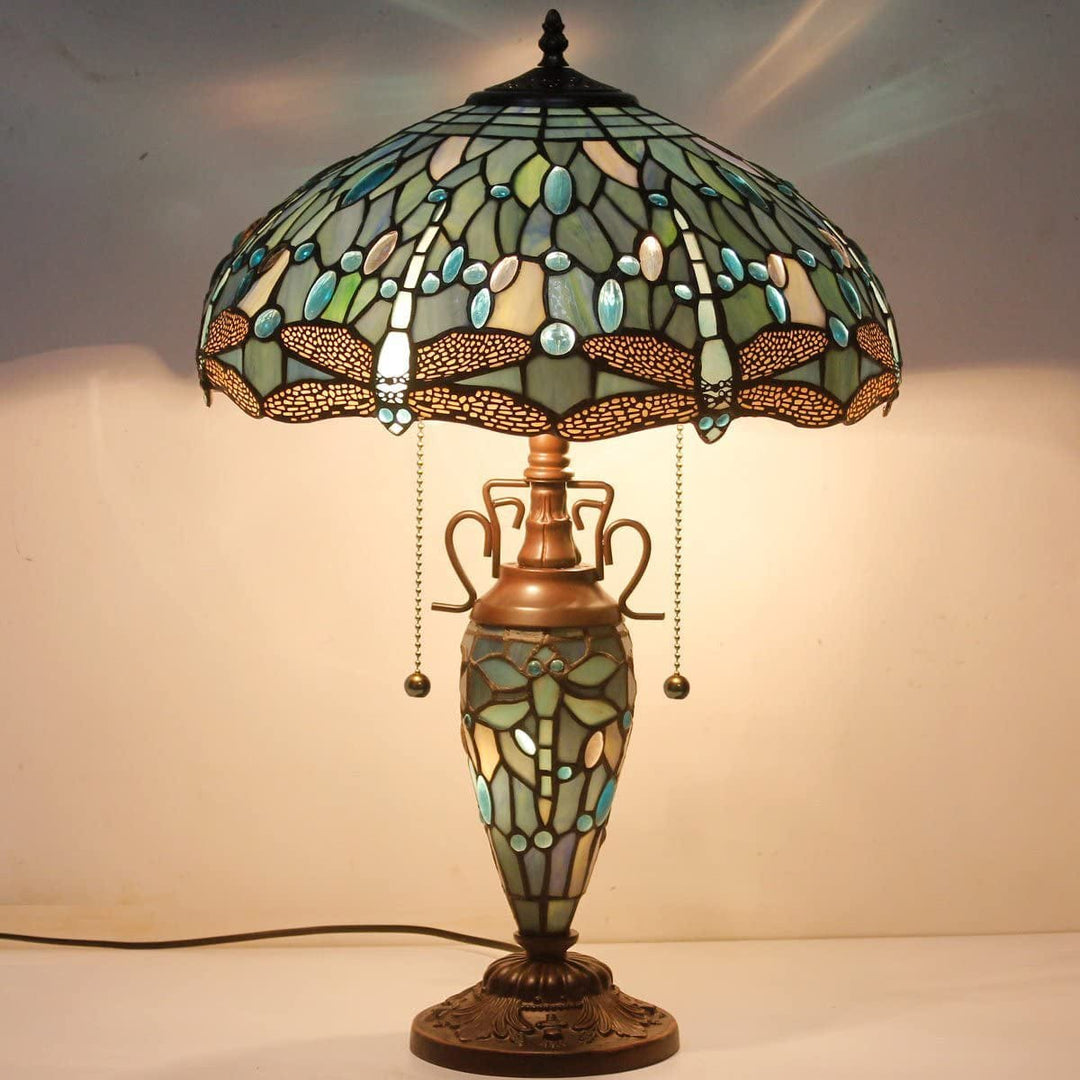 Sea green table lamp
