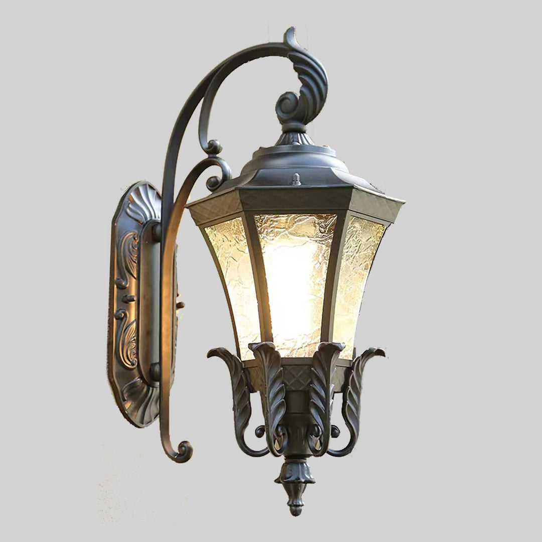 Black phoenix outdoor wall light