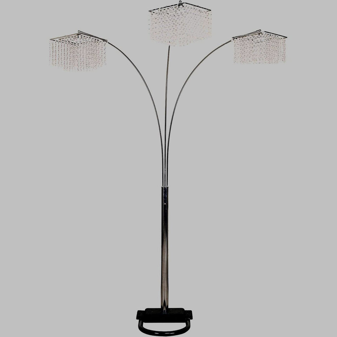 crystal chimney arc floor lamp