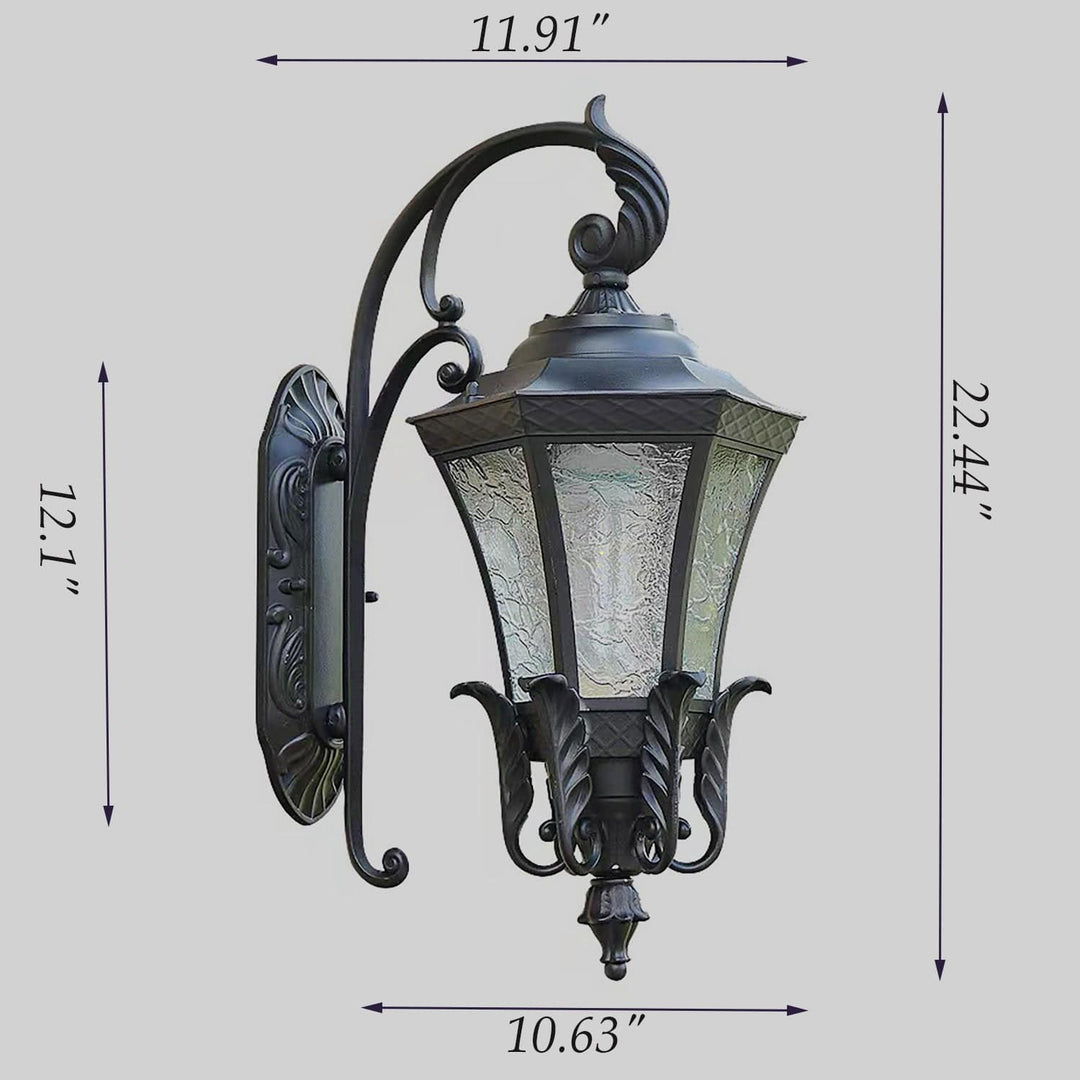 Black phoenix outdoor wall light