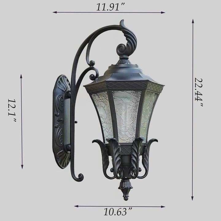 Black phoenix outdoor wall light