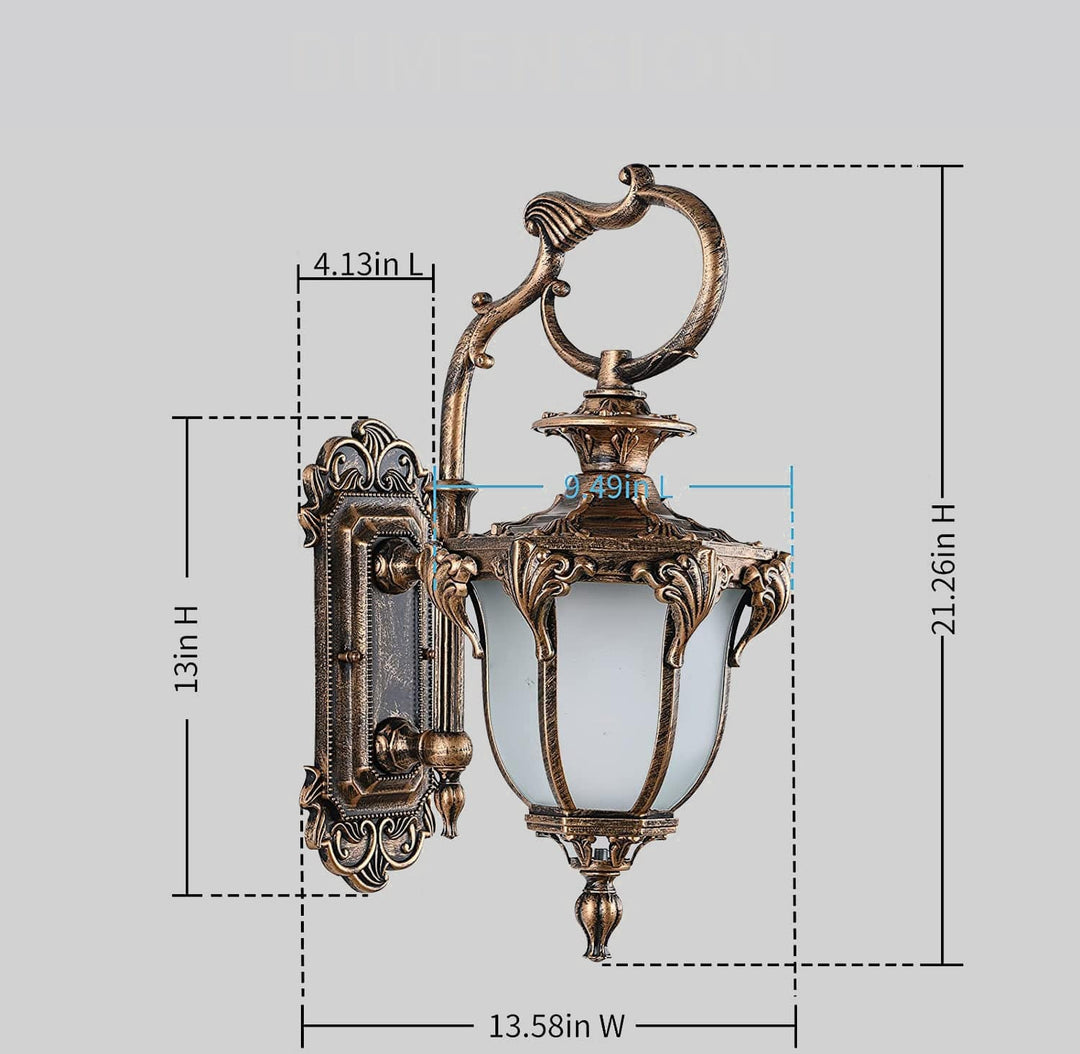 Lantern outdoor wall light