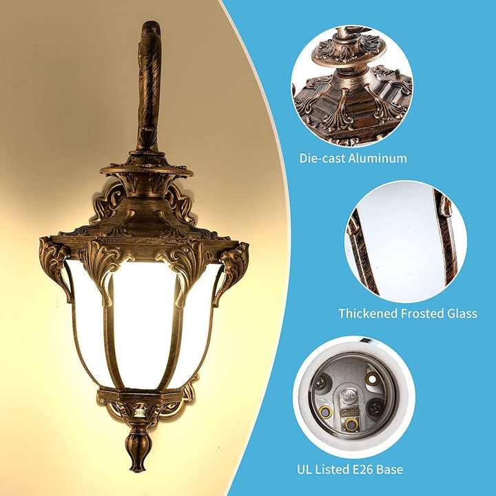 Lantern outdoor wall light