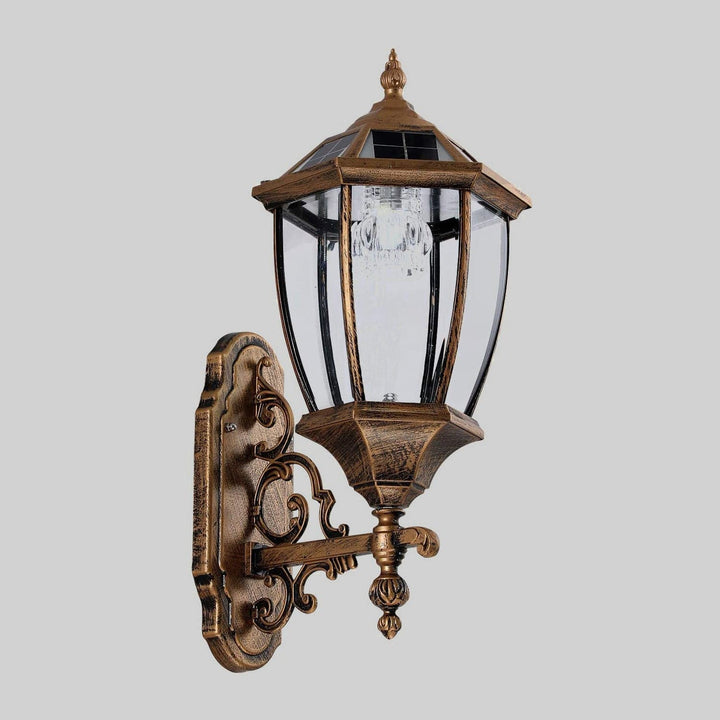 Solar outdoor wall light