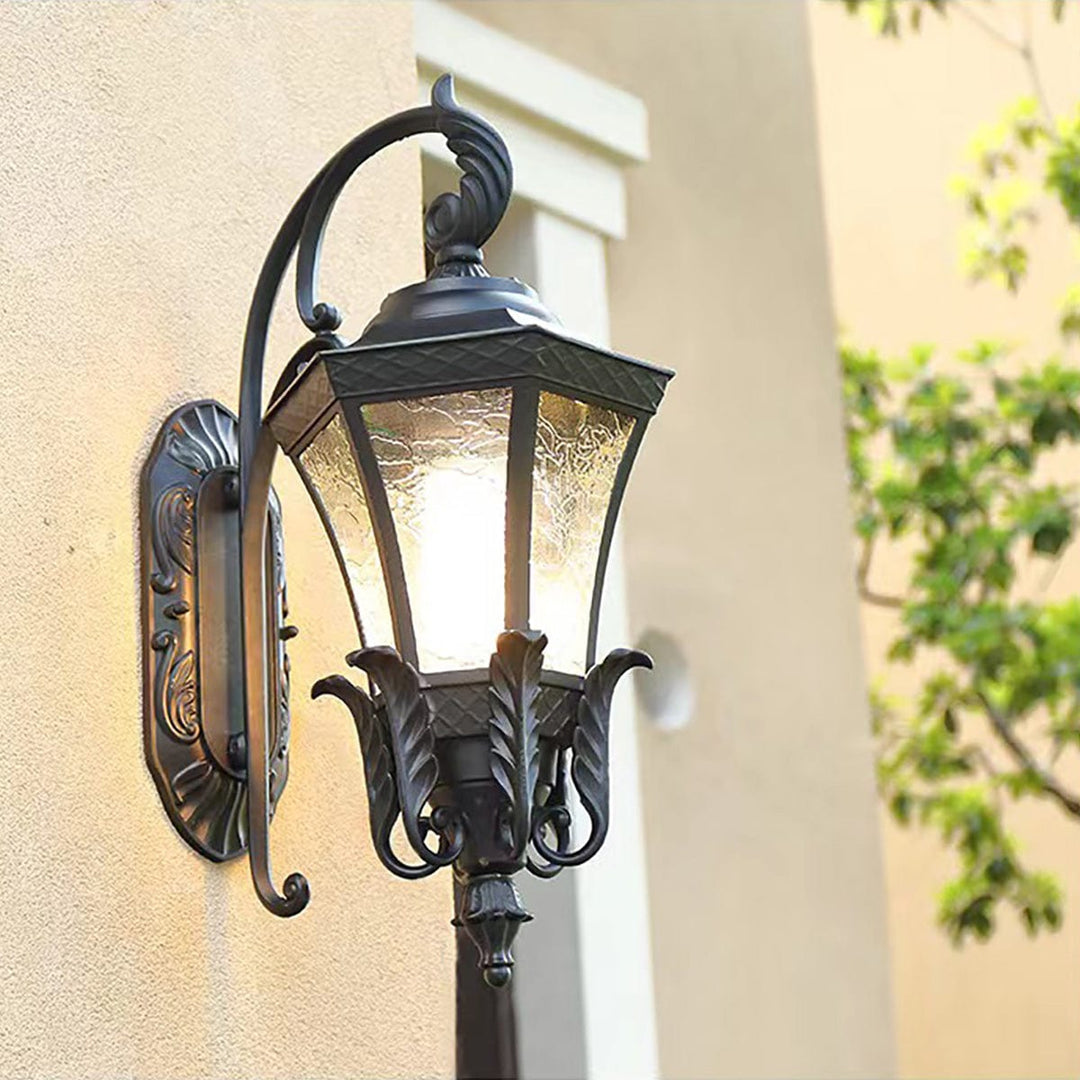 Black phoenix outdoor wall light