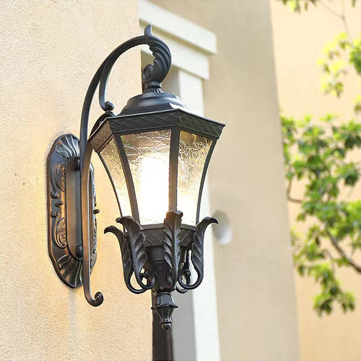 Black phoenix outdoor wall light