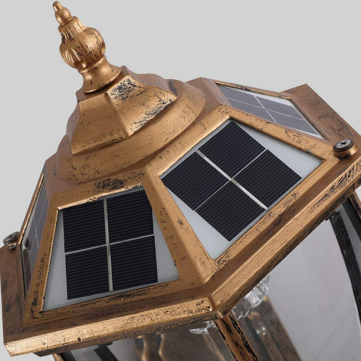 Solar outdoor wall light