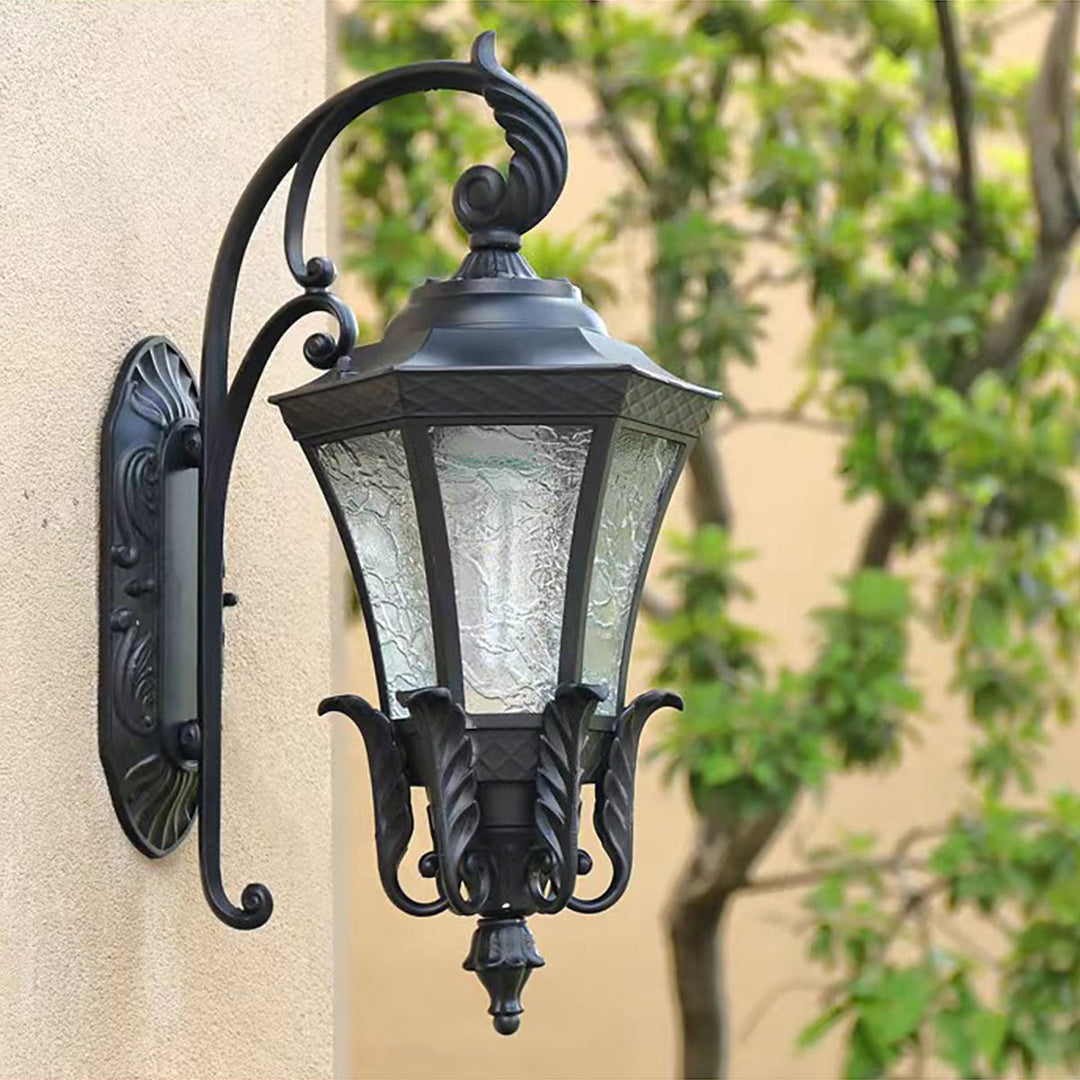 Black phoenix outdoor wall light