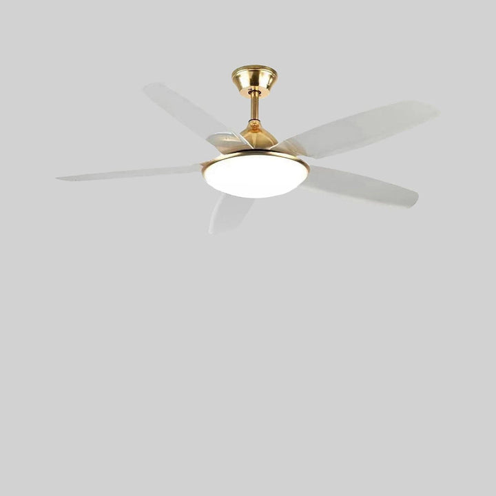 Simple golden ceiling fan