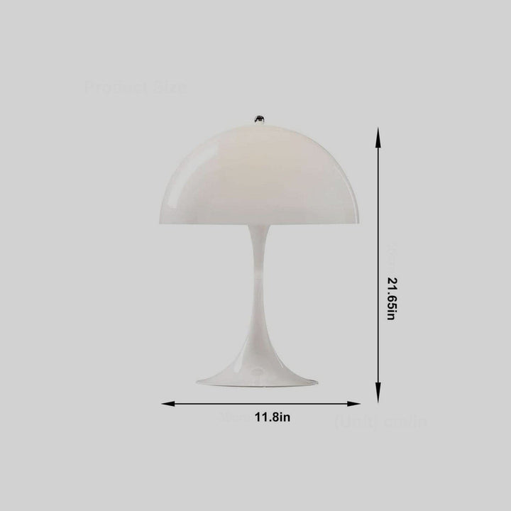 White mushroom table lamp