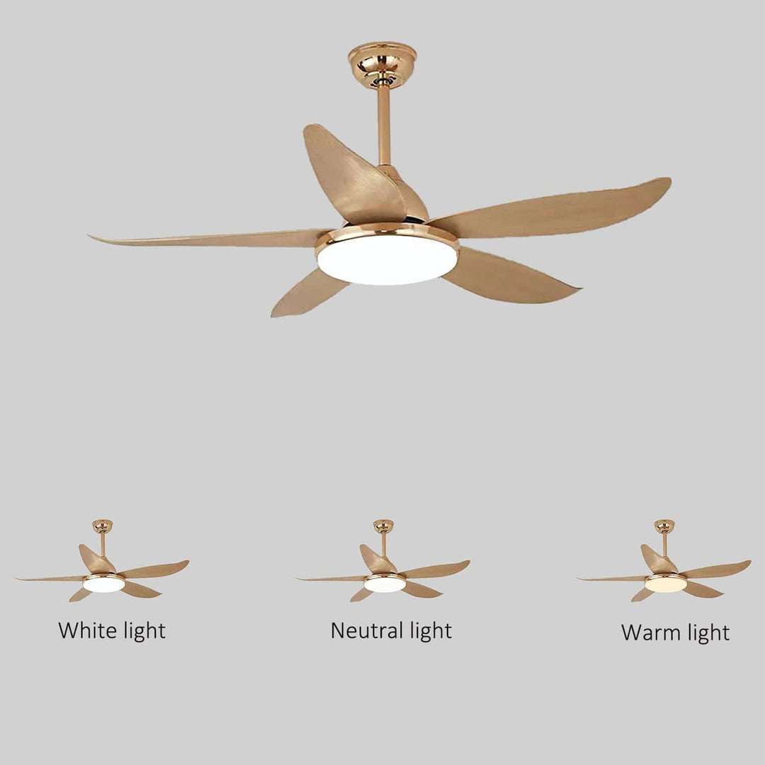 Golden Retro Ceiling Fan