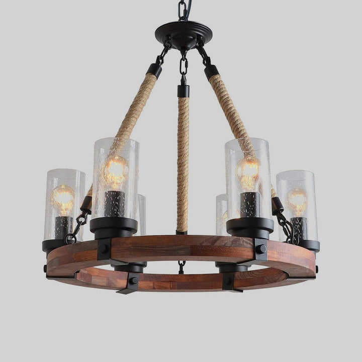 Wooden ceiling lamp