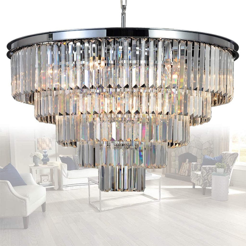 5-layer crystal ceiling lamp