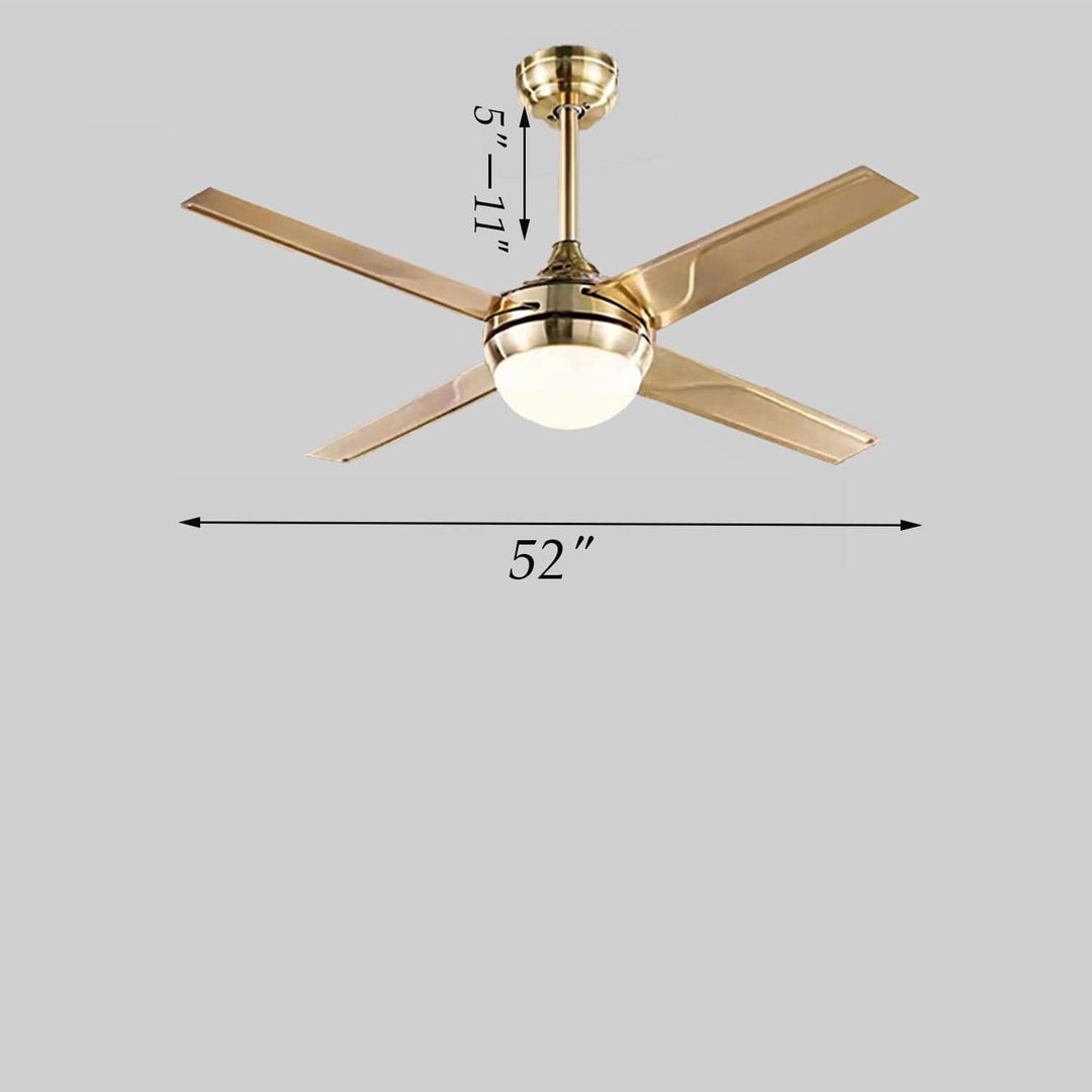Classic golden ceiling fan