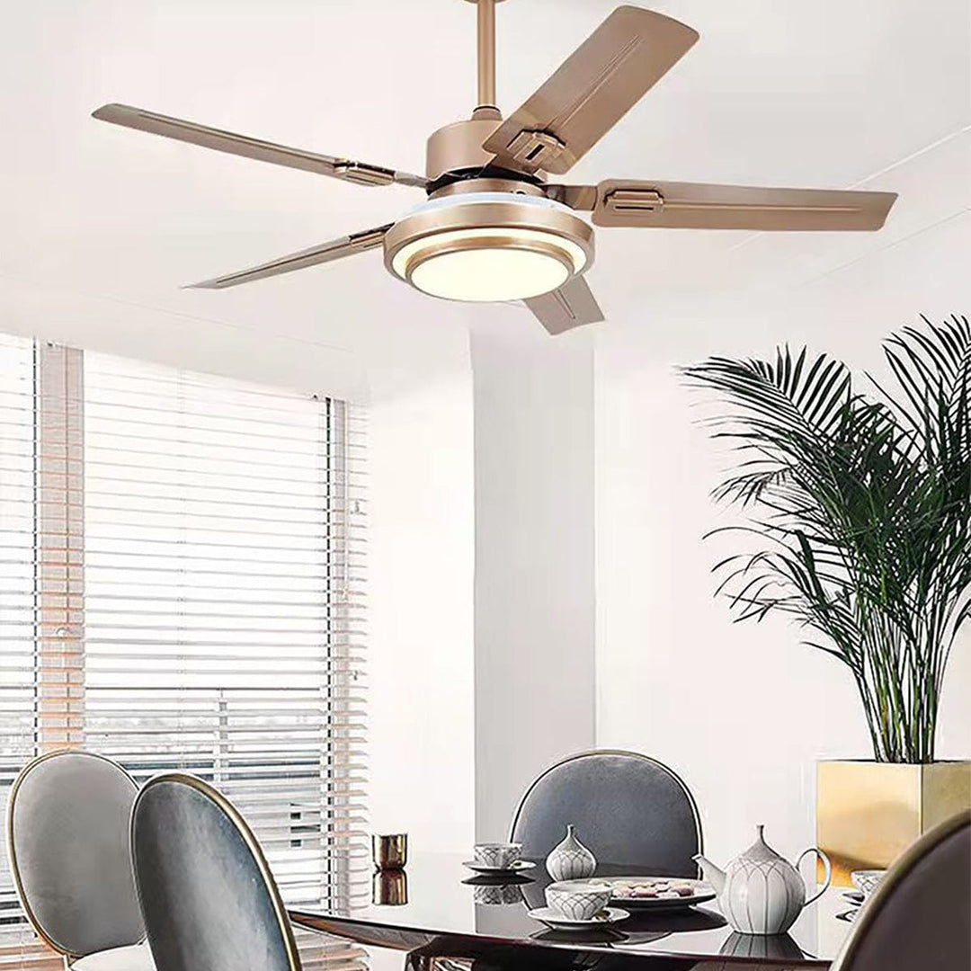 Champagne golden ceiling fan