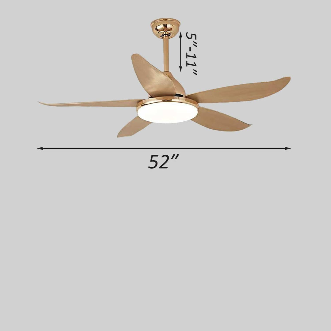 Golden Retro Ceiling Fan