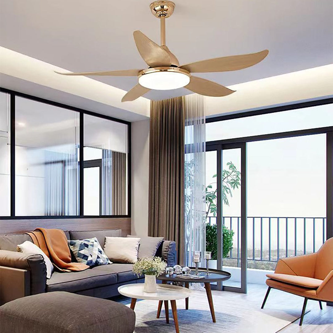 Golden Retro Ceiling Fan