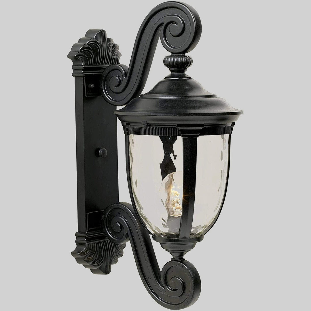 Rolling arm outdoor wall light