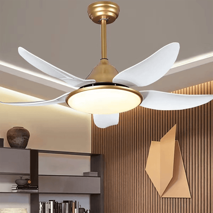 Golden modern ceiling fan